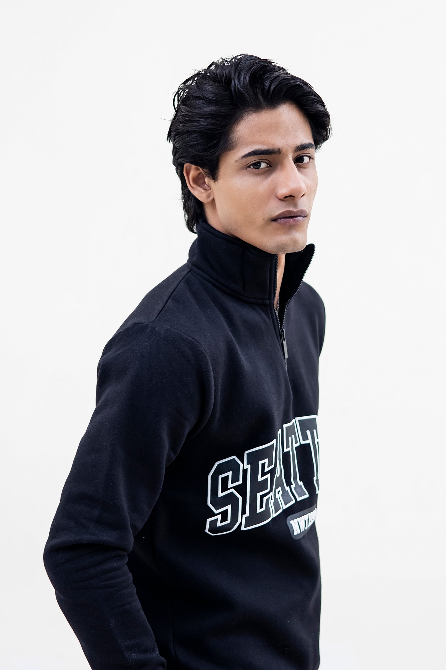 Seattle Fleece Mock Neck Quarter Zipper