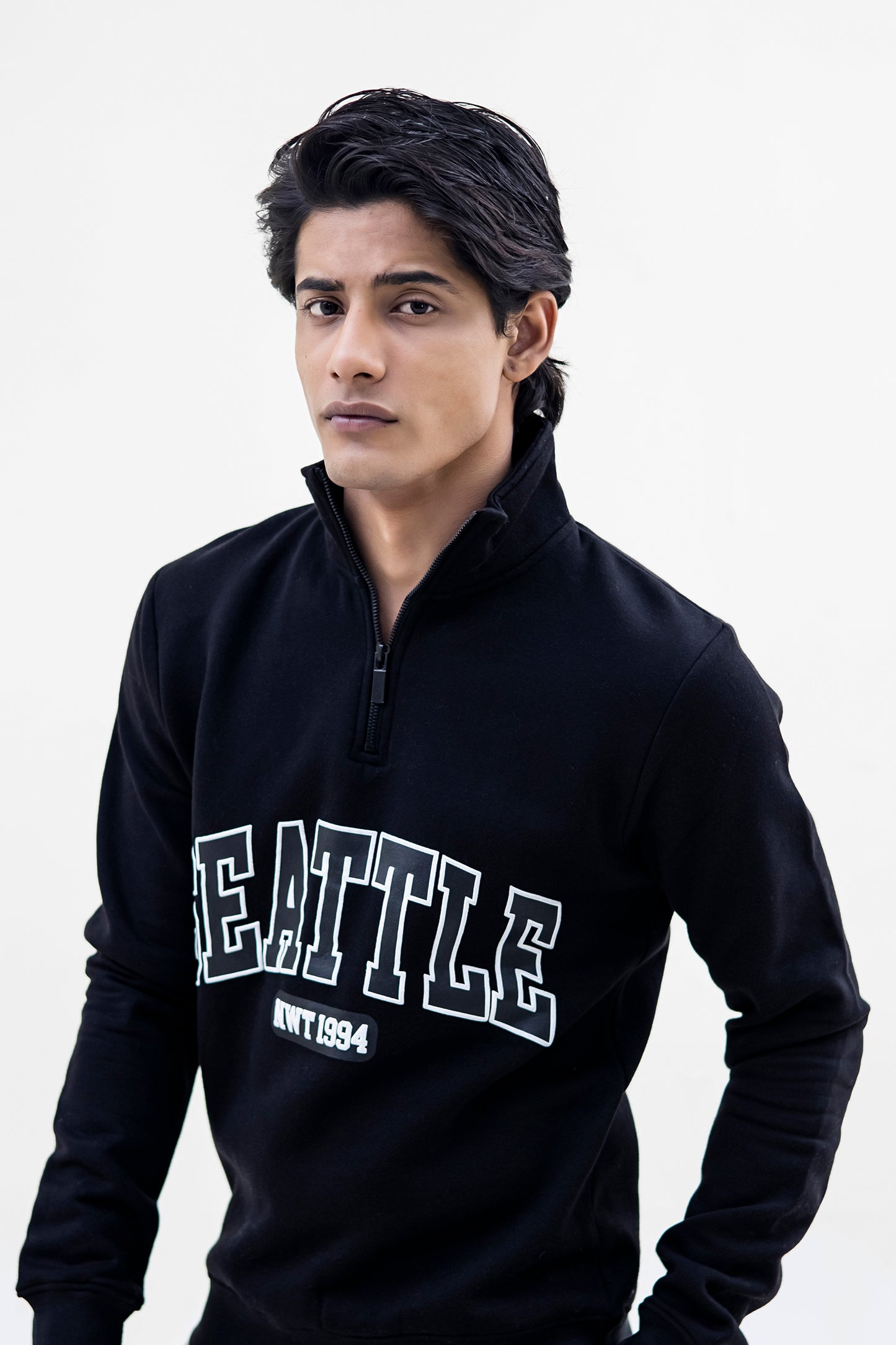 Seattle Fleece Mock Neck Quarter Zipper
