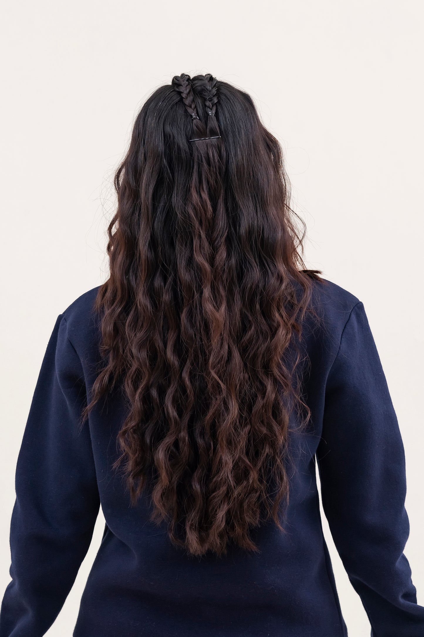 Navy Blue Plain Mock Neck Quarter Zipper